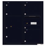 1 Standard and 3 Oversized Tenant Doors with 1 Parcel Locker and Outgoing Mail Compartment - 4C Wall Mount 9-High Mailboxes - 4C09D-04