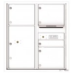 1 Standard and 3 Oversized Tenant Doors with 1 Parcel Locker and Outgoing Mail Compartment - 4C Wall Mount 9-High Mailboxes - 4C09D-04