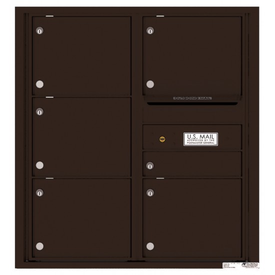 6 Tenant Doors with Outgoing Mail Compartment - 4C Wall Mount 9-High Mailboxes - 4C09D-06