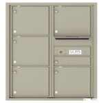 6 Tenant Doors with Outgoing Mail Compartment - 4C Wall Mount 9-High Mailboxes - 4C09D-06