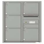 6 Tenant Doors with Outgoing Mail Compartment - 4C Wall Mount 9-High Mailboxes - 4C09D-06