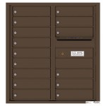 15 Tenant Doors with Outgoing Mail Compartment - 4C Wall Mount 9-High Mailboxes - 4C09D-15