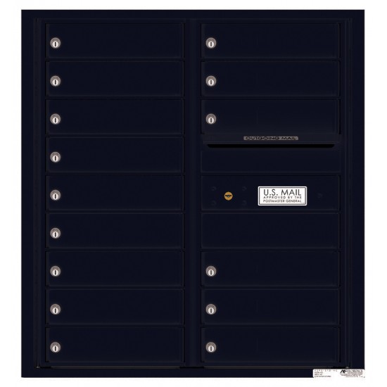 15 Tenant Doors with Outgoing Mail Compartment - 4C Wall Mount 9-High Mailboxes - 4C09D-15