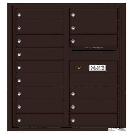 15 Tenant Doors with Outgoing Mail Compartment - 4C Wall Mount 9-High Mailboxes - 4C09D-15