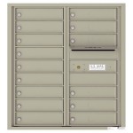 15 Tenant Doors with Outgoing Mail Compartment - 4C Wall Mount 9-High Mailboxes - 4C09D-15