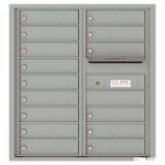 15 Tenant Doors with Outgoing Mail Compartment - 4C Wall Mount 9-High Mailboxes - 4C09D-15