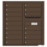 16 Tenant Doors with Outgoing Mail Compartment - 4C Wall Mount 9-High Mailboxes - 4C09D-16