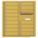 16 Tenant Doors with Outgoing Mail Compartment - 4C Wall Mount 9-High Mailboxes - 4C09D-16