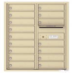 16 Tenant Doors with Outgoing Mail Compartment - 4C Wall Mount 9-High Mailboxes - 4C09D-16