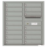 16 Tenant Doors with Outgoing Mail Compartment - 4C Wall Mount 9-High Mailboxes - 4C09D-16