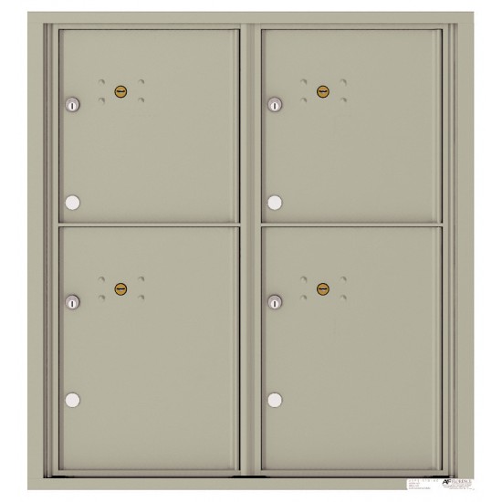 4 Parcel Doors Unit - 4C Wall Mount 9-High - 4C09D-4P