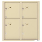 4 Parcel Doors Unit - 4C Wall Mount 9-High - 4C09D-4P