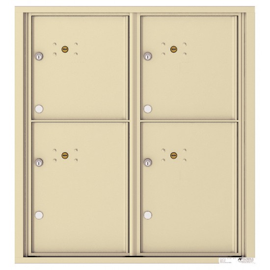 4 Parcel Doors Unit - 4C Wall Mount 9-High - 4C09D-4P