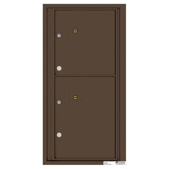 2 Parcel Doors Unit - 4C Wall Mount 9-High - 4C09S-2P