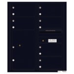 6 Oversized Tenant Doors with 1 Parcel Locker and Outgoing Mail Compartment - 4C Wall Mount 10-High Mailboxes - 4C10D-06