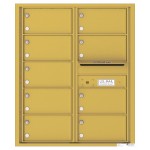 9 Tenant Doors with Outgoing Mail Compartment - 4C Wall Mount 10-High Mailboxes - 4C10D-09