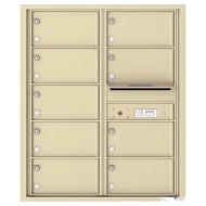 9 Tenant Doors with Outgoing Mail Compartment - 4C Wall Mount 10-High Mailboxes - 4C10D-09