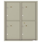 4 Parcel Doors Unit - 4C Wall Mount ADA MAX (10) High - 4CADD-4P