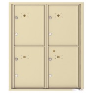 4 Parcel Doors Unit - 4C Wall Mount ADA MAX (10) High - 4CADD-4P