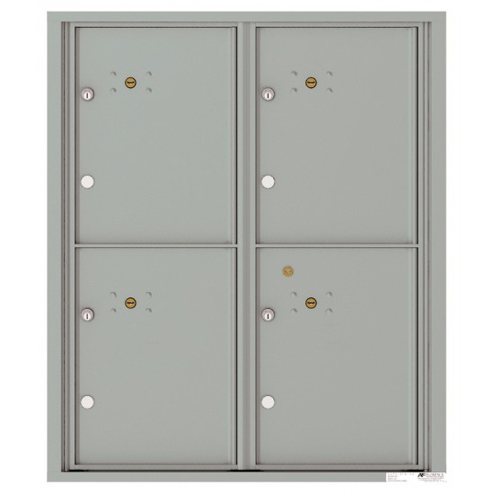 4 Parcel Doors Unit - 4C Wall Mount ADA MAX (10) High - 4CADD-4P