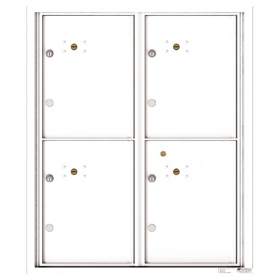 4 Parcel Doors Unit - 4C Wall Mount ADA MAX (10) High - 4CADD-4P