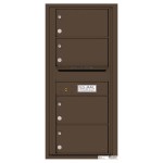 4 Oversized Tenant Doors with Outgoing Mail Compartment - 4C Wall Mount 10-High Mailboxes - 4C10S-04