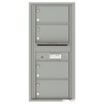 4 Oversized Tenant Doors with Outgoing Mail Compartment - 4C Wall Mount 10-High Mailboxes - 4C10S-04