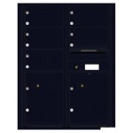 5 Oversized Tenant Doors with 2 Parcel Lockers and Outgoing Mail Compartment - 4C Wall Mount 11-High Mailboxes - 4C11D-05