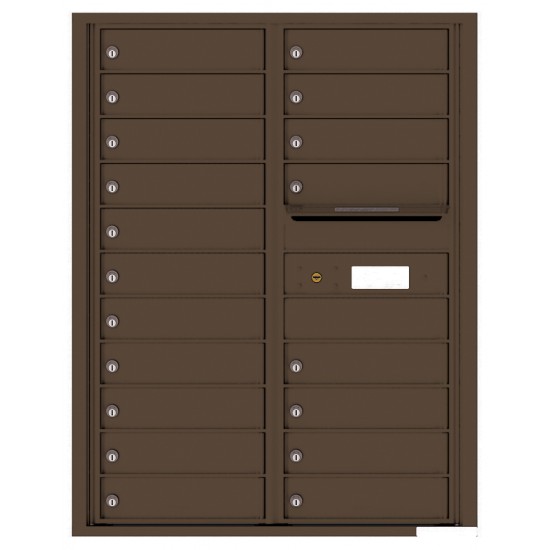 19 Tenant Doors with Outgoing Mail Compartment - 4C Wall Mount 11-High Mailboxes - 4C11D-19