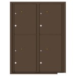 4 Parcel Doors Unit - 4C Wall Mount 11-High - 4C11D-4P