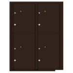 4 Parcel Doors Unit - 4C Wall Mount 11-High - 4C11D-4P