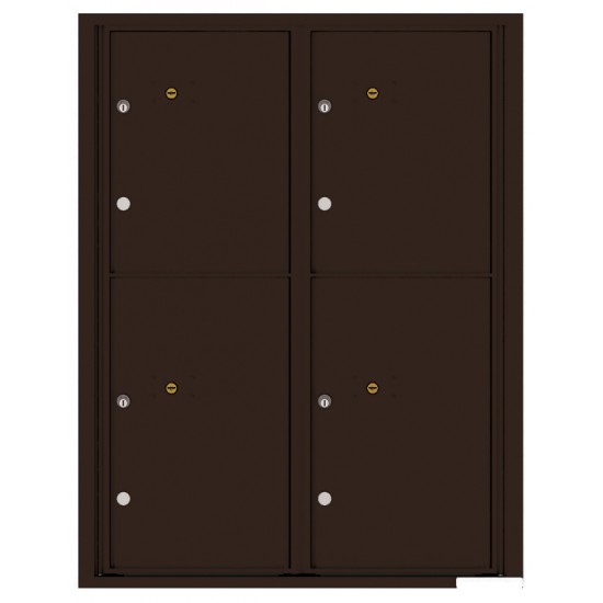 4 Parcel Doors Unit - 4C Wall Mount 11-High - 4C11D-4P