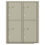 4 Parcel Doors Unit - 4C Wall Mount 11-High - 4C11D-4P