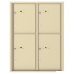 4 Parcel Doors Unit - 4C Wall Mount 11-High - 4C11D-4P