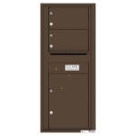 2 Oversized Tenant Doors with 1 Parcel Lockers and Outgoing Mail Compartment - 4C Wall Mount 11-High Mailboxes - 4C11S-02