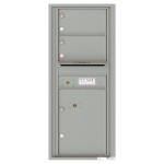 2 Oversized Tenant Doors with 1 Parcel Lockers and Outgoing Mail Compartment - 4C Wall Mount 11-High Mailboxes - 4C11S-02