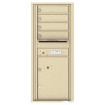 4 Tenant Doors with 1 Parcel Lockers and Outgoing Mail Compartment - 4C Wall Mount 11-High Mailboxes - 4C11S-04