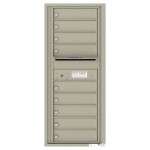 9 Tenant Doors with Outgoing Mail Compartment - 4C Wall Mount 11-High Mailboxes - 4C11S-09