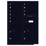 5 Oversized Tenant Doors with 2 Parcel Lockers and Outgoing Mail Compartment - 4C Wall Mount 12-High Mailboxes - 4C12D-05