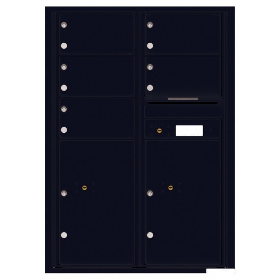 5 Oversized Tenant Doors with 2 Parcel Lockers and Outgoing Mail Compartment - 4C Wall Mount 12-High Mailboxes - 4C12D-05