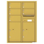 5 Oversized Tenant Doors with 2 Parcel Lockers and Outgoing Mail Compartment - 4C Wall Mount 12-High Mailboxes - 4C12D-05