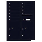 10 Tenant Doors with 2 Parcel Lockers and Outgoing Mail Compartment - 4C Wall Mount 12-High Mailboxes - 4C12D-10