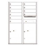 10 Tenant Doors with 2 Parcel Lockers and Outgoing Mail Compartment - 4C Wall Mount 12-High Mailboxes - 4C12D-10