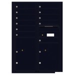 11 Tenant Doors with 2 Parcel Lockers and Outgoing Mail Compartment - 4C Wall Mount 12-High Mailboxes - 4C12D-11