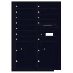 12 Tenant Doors with 2 Parcel Lockers and Outgoing Mail Compartment - 4C Wall Mount 12-High Mailboxes - 4C12D-12