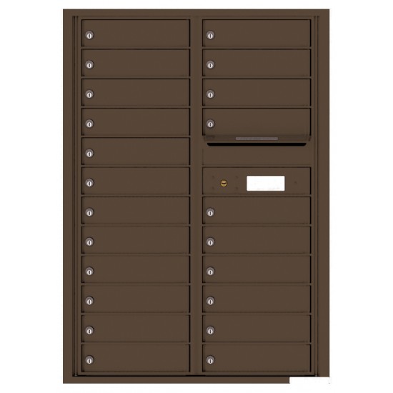 22 Tenant Doors with Outgoing Mail Compartment - 4C Wall Mount 12-High Mailboxes - 4C12D-22