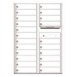 22 Tenant Doors with Outgoing Mail Compartment - 4C Wall Mount 12-High Mailboxes - 4C12D-22