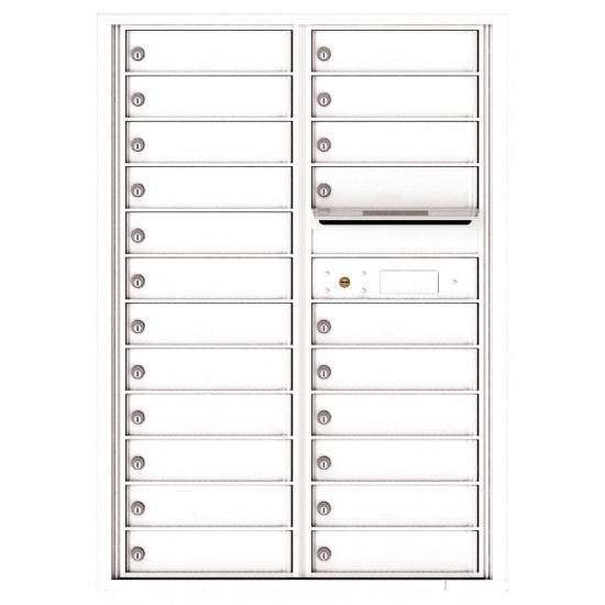 22 Tenant Doors with Outgoing Mail Compartment - 4C Wall Mount 12-High Mailboxes - 4C12D-22