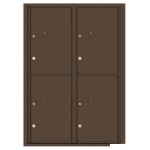 4 Parcel Doors Unit - 4C Wall Mount 12-High - 4C12D-4P