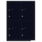 4 Parcel Doors Unit - 4C Wall Mount 12-High - 4C12D-4P